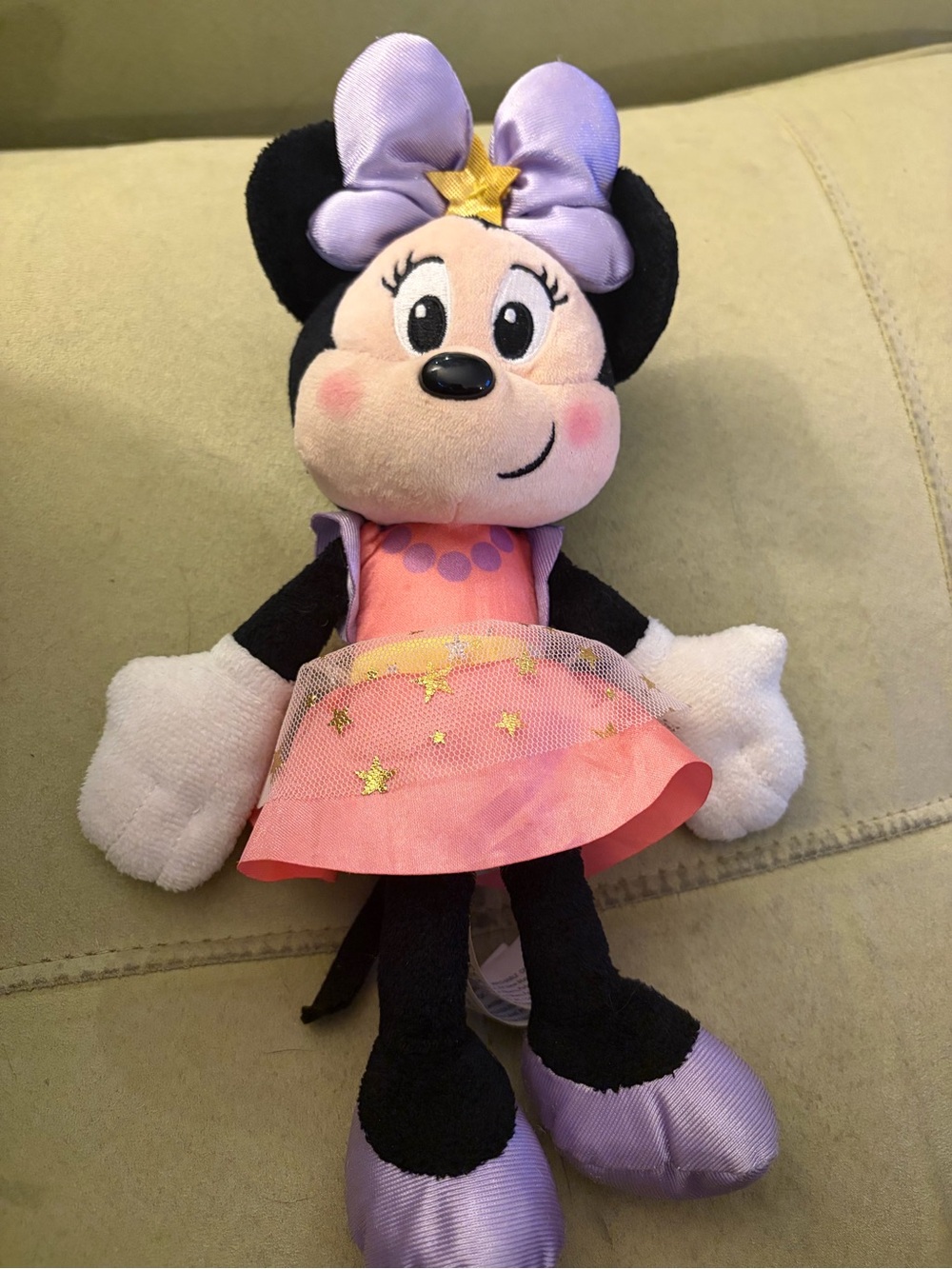 Disney Minnie Mouse Plush in Pink, Lavender & Gold